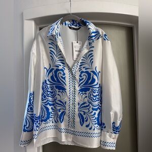 Zara satin blouse